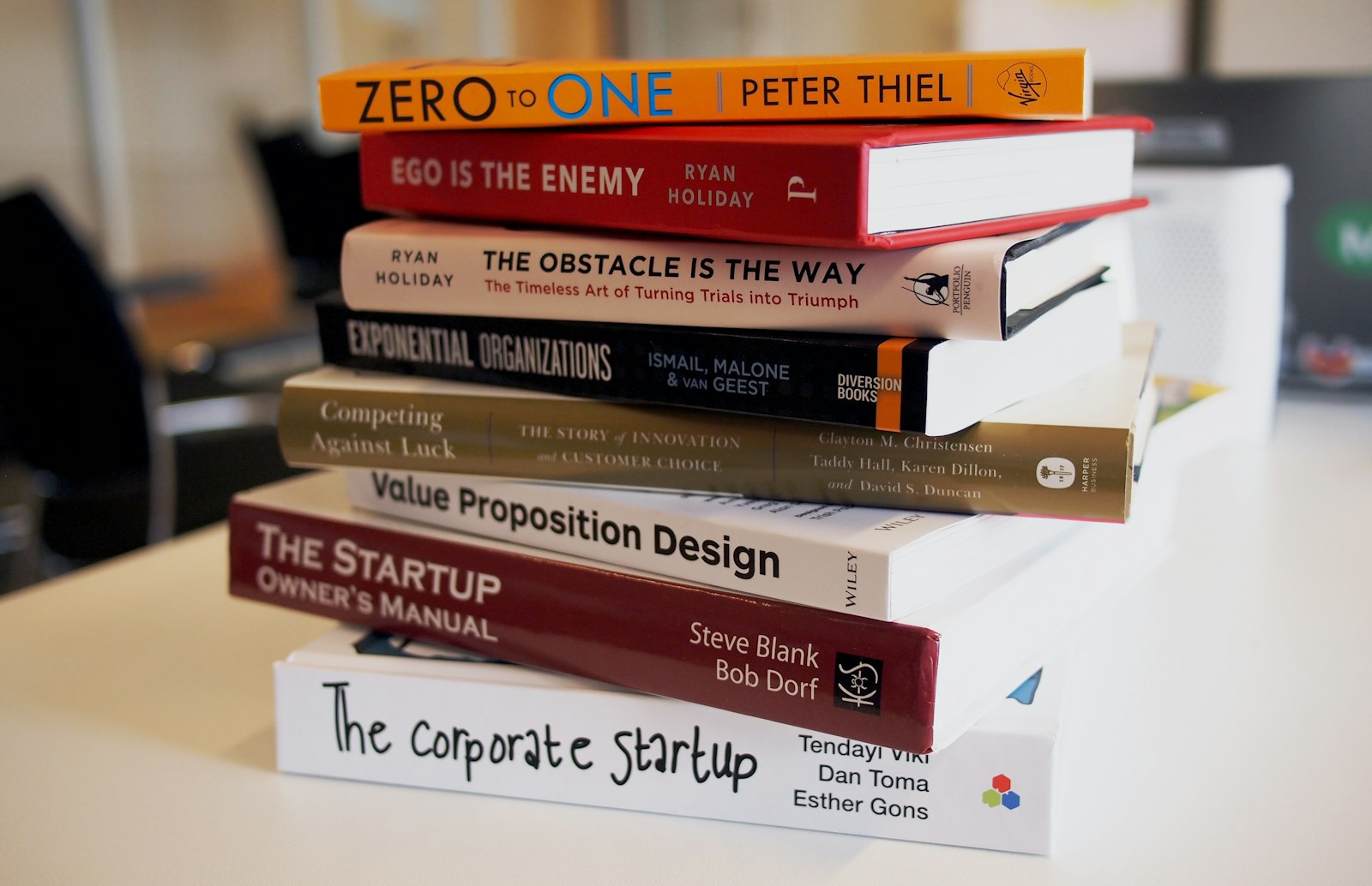 Books on a desk